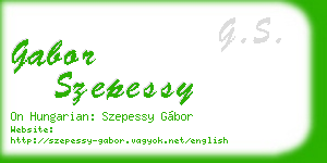 gabor szepessy business card